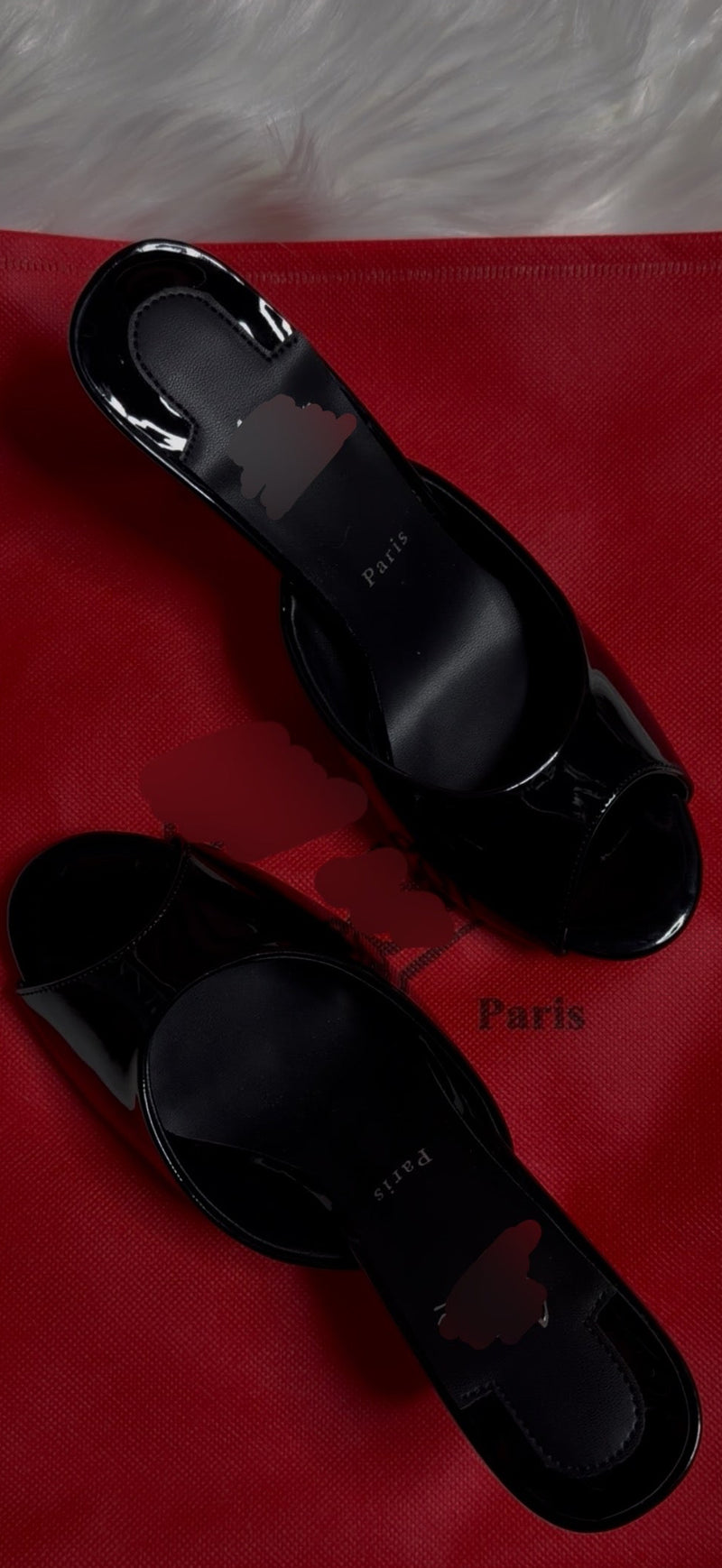 Open Toe Red Bottom Mules
