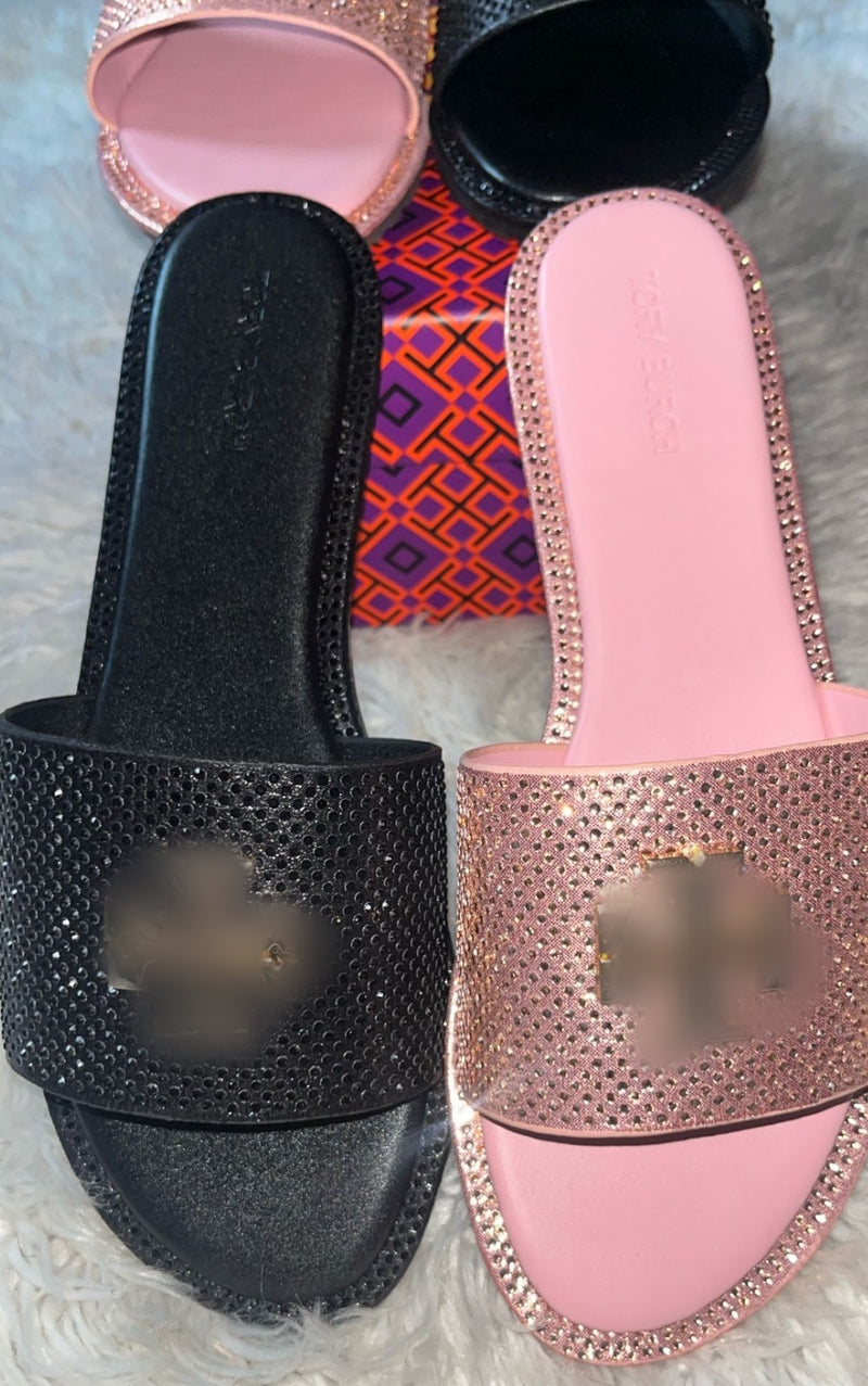 To*ry Glitter Slides